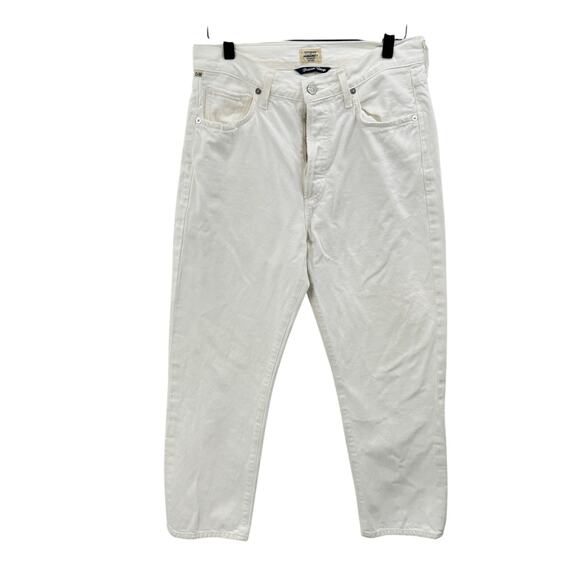 Citizens of Humanity Off-White McKenzie Curved Straight‎ Jeans Size 26 - Picture 5 of 12